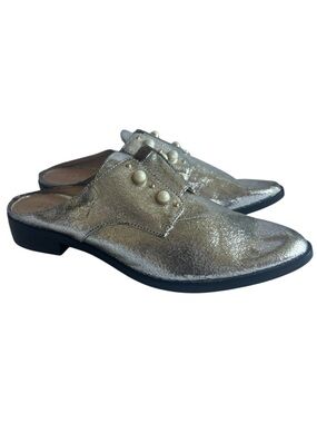 Schutz JAINE Pearl Embellished Slip-On Pearl Trim Mule  Slide Clog